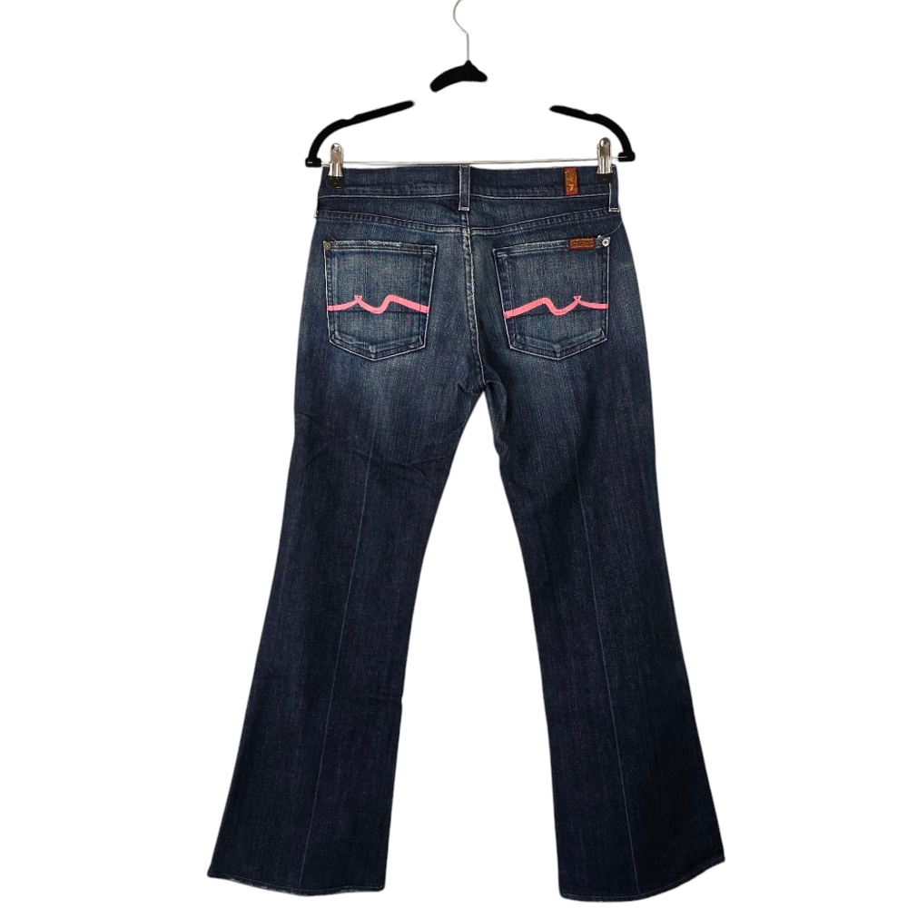 7 For All Mankind Y2K Low Rise Flare Dark Wash Jeans Size Wome's 28